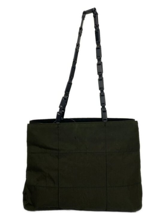 Prada Handbags - Prada Tote Dark Green Black Plastic Chain X